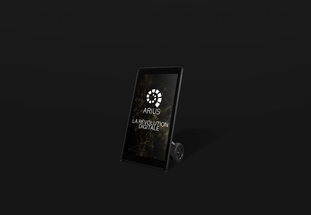 totem autonome sur batterie arius touch